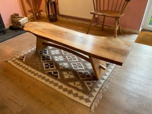 handmade furniture Monmouth, handmade furniture Forest of Dean, handmade furniture near me, Olive wood coffee table, Welsh stick chair, Walnut coffee table, coffee tables